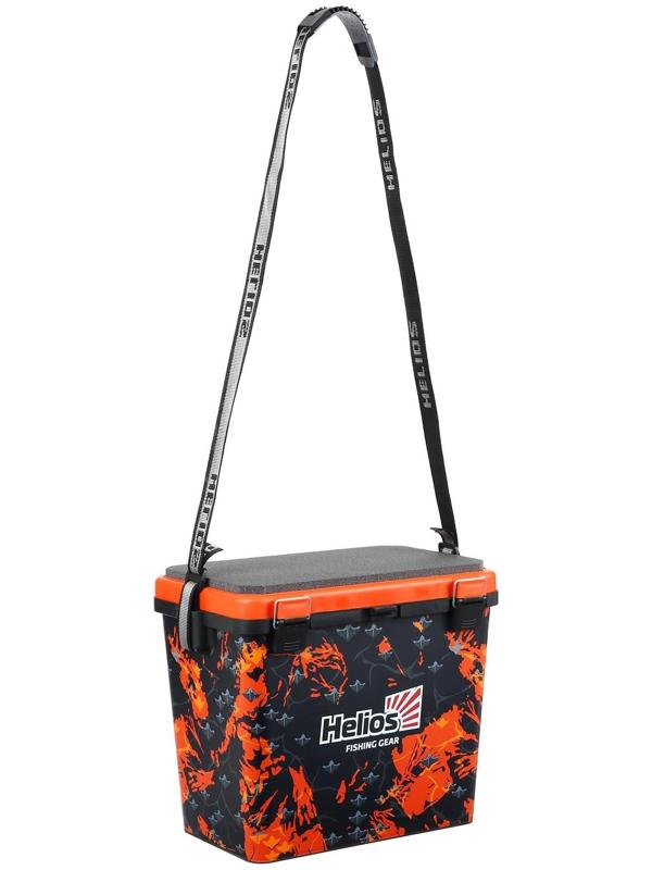 Ящик рыболовный зимний Helios SHARK, цвет оранжевый (HS-IB-19-SHO)