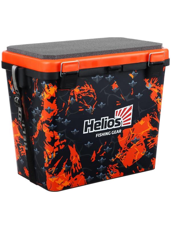 Ящик рыболовный зимний Helios SHARK, цвет оранжевый (HS-IB-19-SHO)