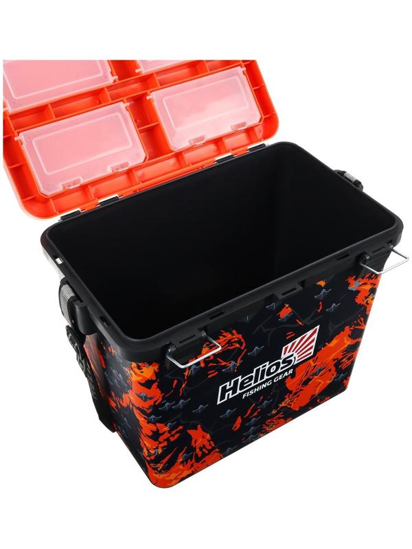 Ящик рыболовный зимний Helios SHARK, цвет оранжевый (HS-IB-19-SHO)