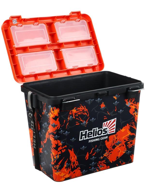 Ящик рыболовный зимний Helios SHARK, цвет оранжевый (HS-IB-19-SHO)