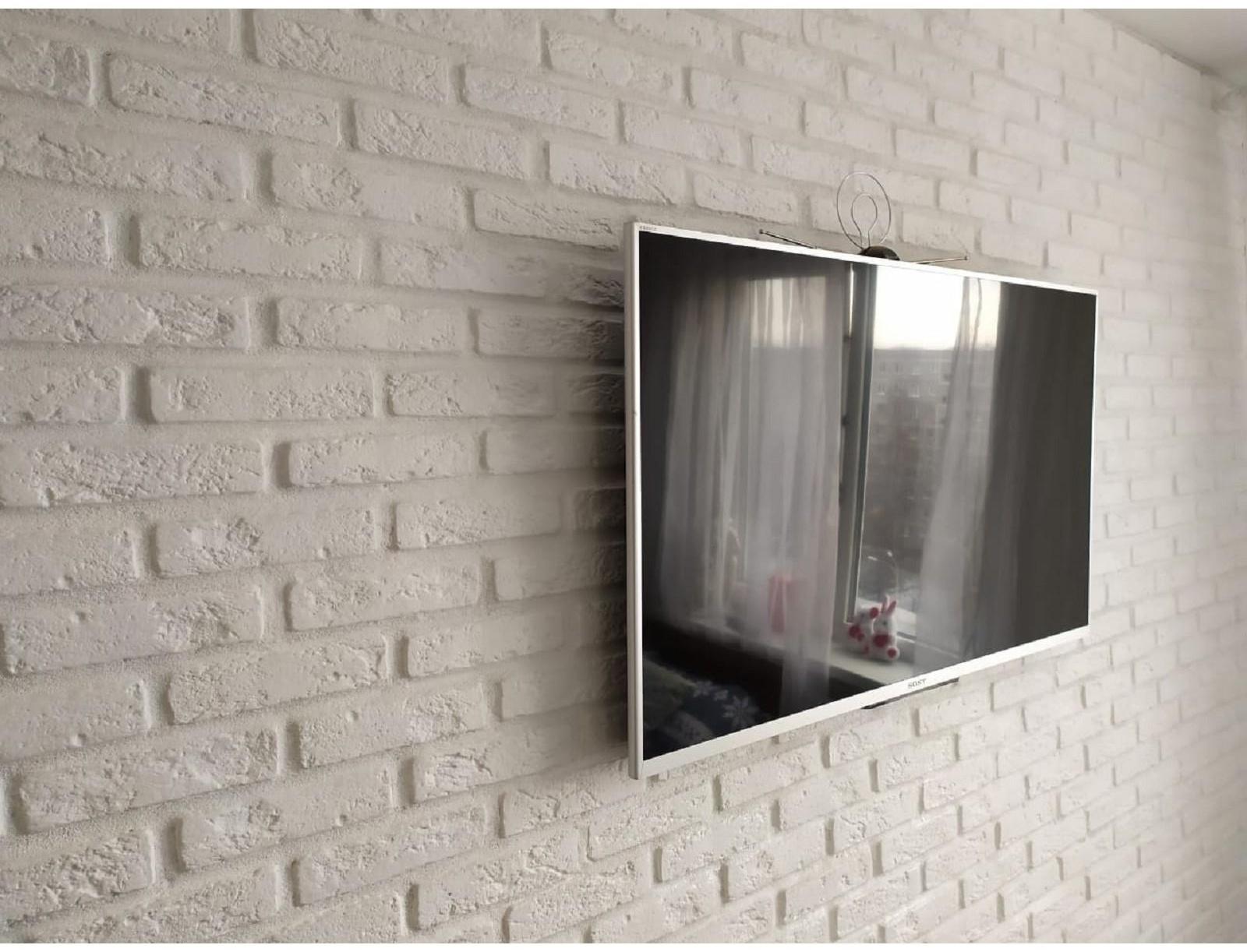 Гипсовая плитка «Барселона», усиленная, 1 кв м, 90 шт, цвет белый