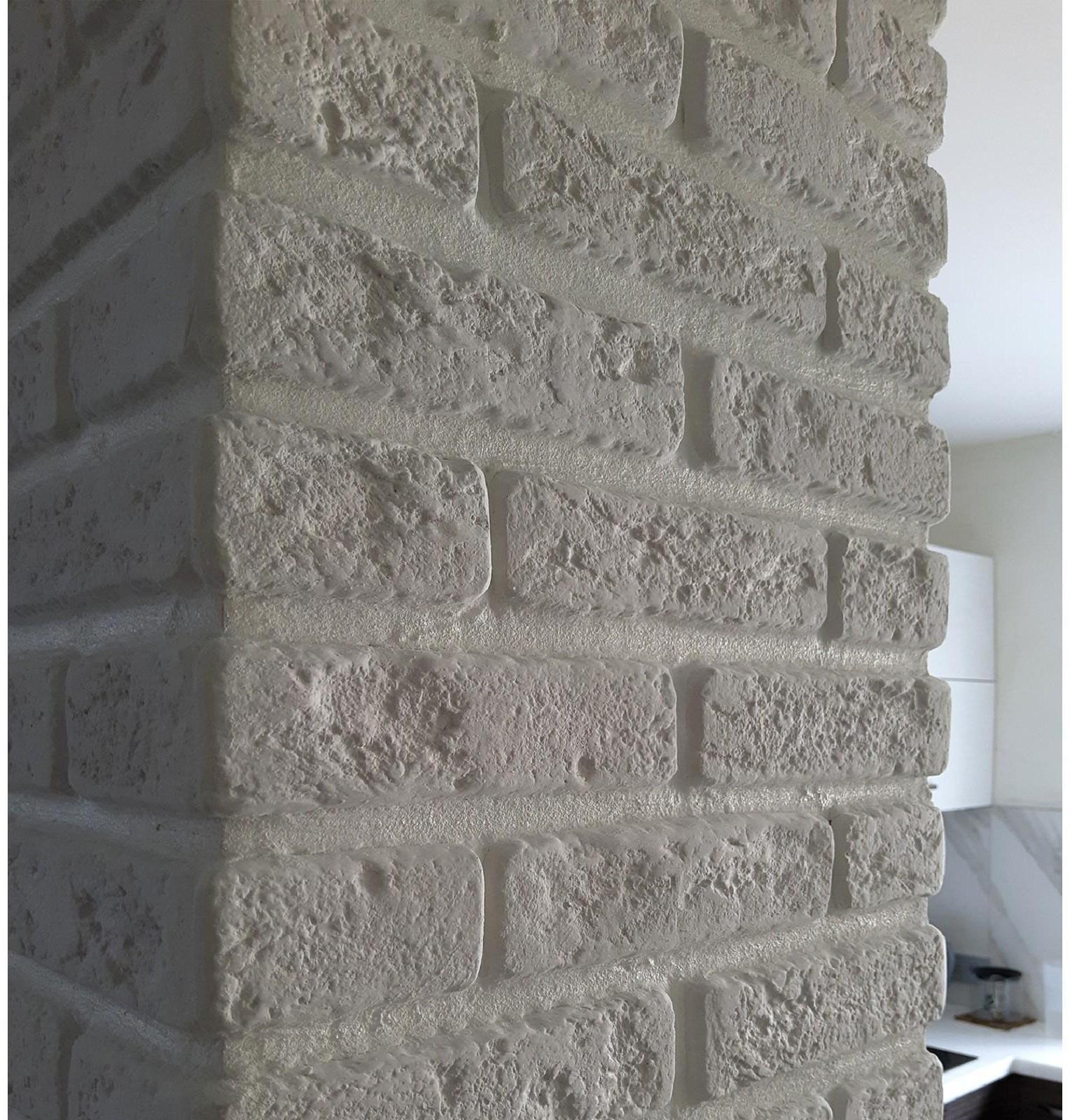 Гипсовая плитка «Барселона», усиленная, 1 кв м, 90 шт, цвет белый