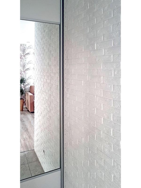 Гипсовая плитка «Барселона», усиленная, 1 кв м, 90 шт, цвет белый