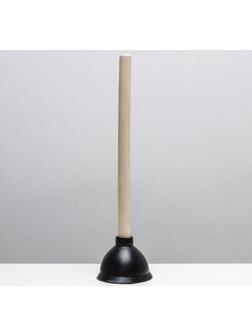 Вантуз с деревянной рукояткой, d=11 см, h=34 см