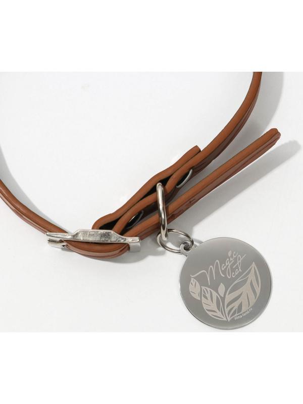 Ошейник с подвесом MAGIC CAT 31x1 см, коричневый