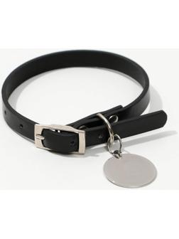 Ошейник с подвесом «Созвездие кошки» 31x1 см, чёрный