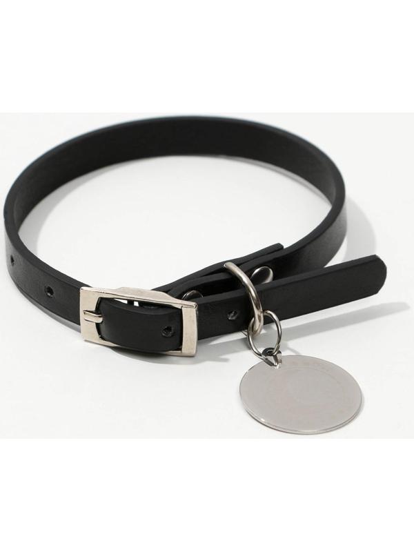 Ошейник с подвесом «Созвездие кошки» 31x1 см, чёрный