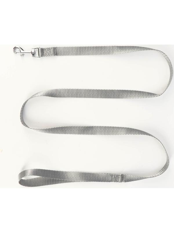 Комплект амуниции с мягкой шлейкой, S, (ОШ 20-40, ОГ 30-44 см; 120х1 см) серый