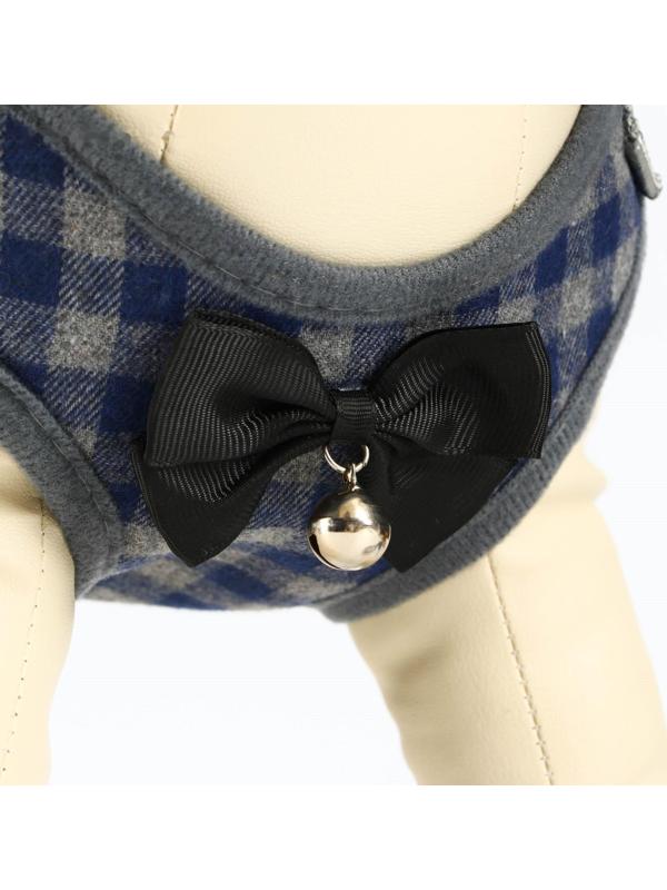 Комплект амуниции с мягкой шлейкой, S, (ОШ 20-40, ОГ 30-44 см; 120х1 см) серый