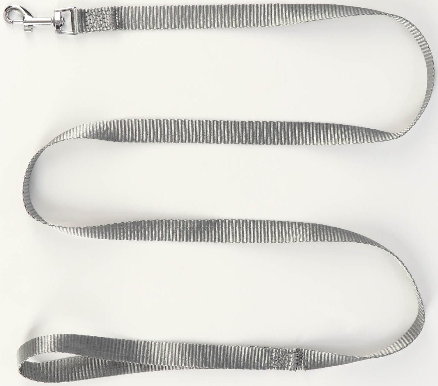 Комплект амуниции с мягкой шлейкой, XL (ОШ 38-52, ОГ 42-60 см;120 х 1,5 см) серый