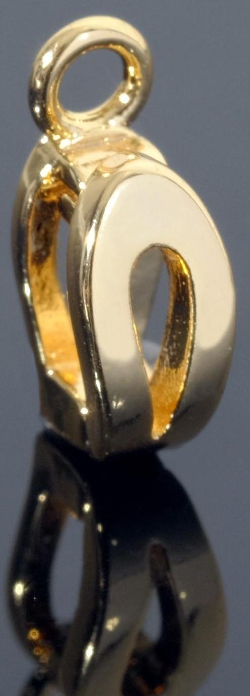 Держатель для кулона родированный 