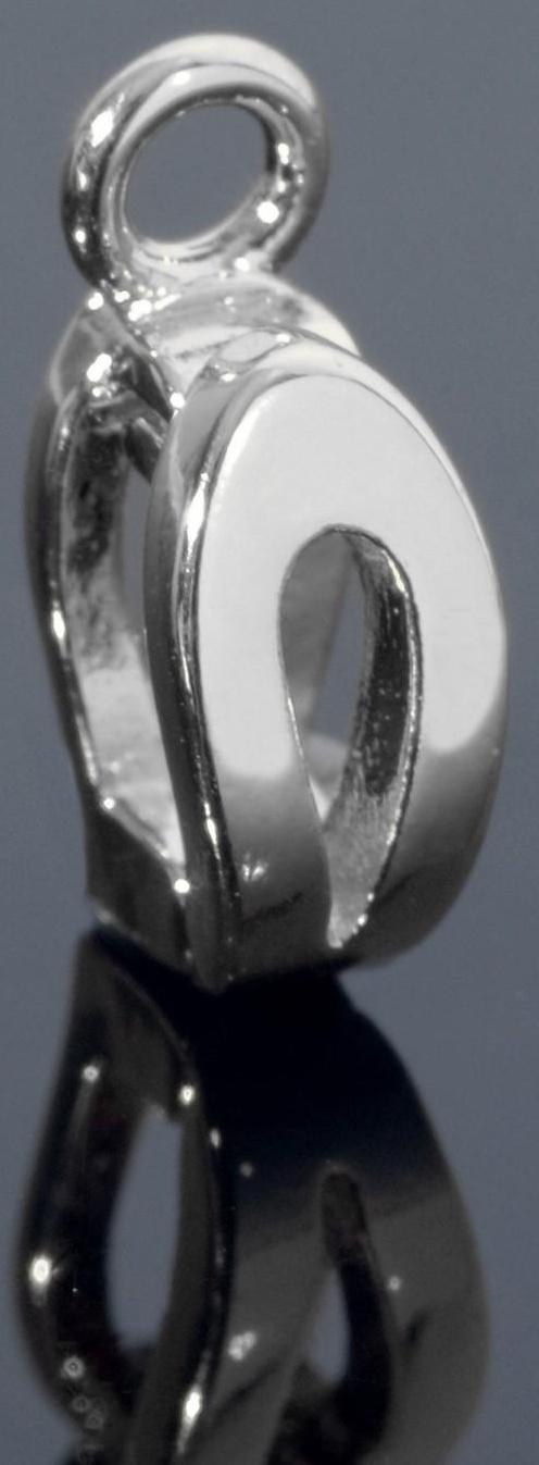 Держатель для кулона родированный 