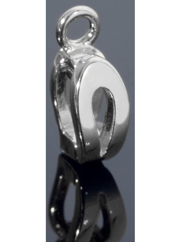 Держатель для кулона родированный 