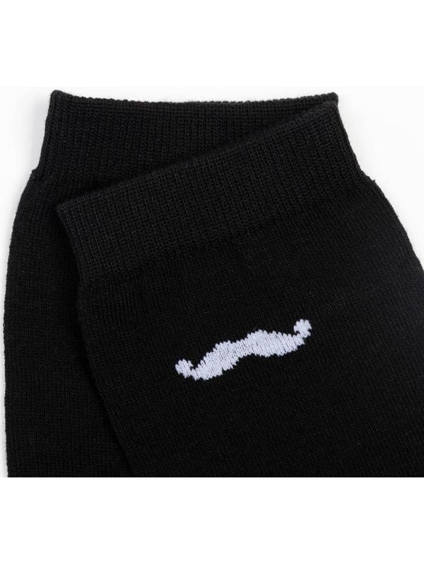 Носки мужские «Усики», цвет чёрный, размер 27