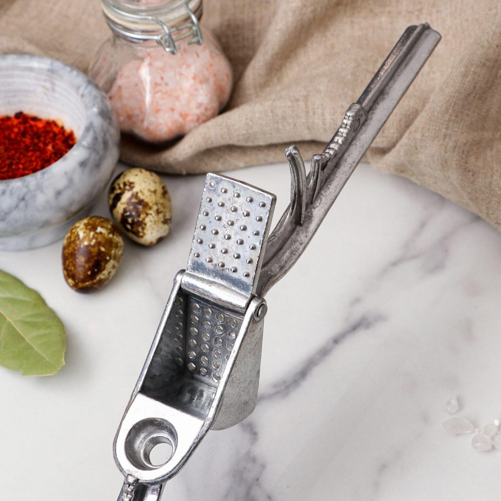 Пресс для чеснока алюминиевый, премиум 