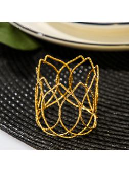 Кольцо для салфетки Noble, 4,5×4 см, цвет золотой