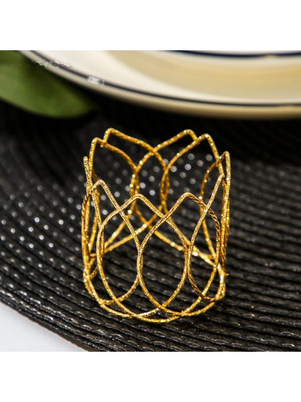 Кольцо для салфетки Noble, 4,5×4 см, цвет золотой