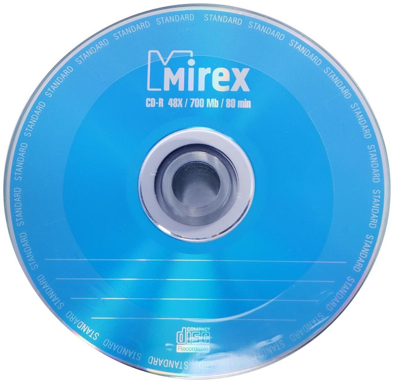 Диск CD-R Mirex Standard 50, 48x, 700 Мб, шт