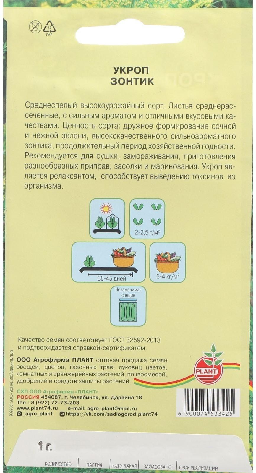 Семена Укроп 