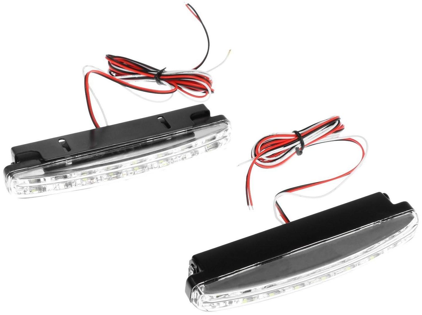 Дневные ходовые огни 8 SMD с режимом поворотника, 12 В, 2 шт