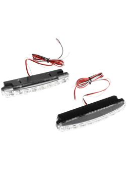 Дневные ходовые огни 8 SMD с режимом поворотника, 12 В, 2 шт