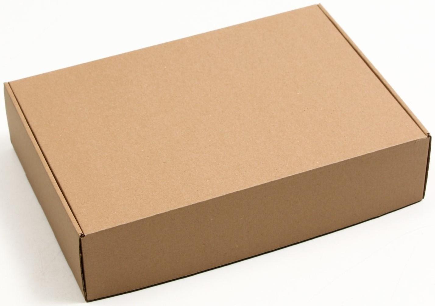 Коробка самосборная, бурая, 36,5 х 25,5 х 9 см