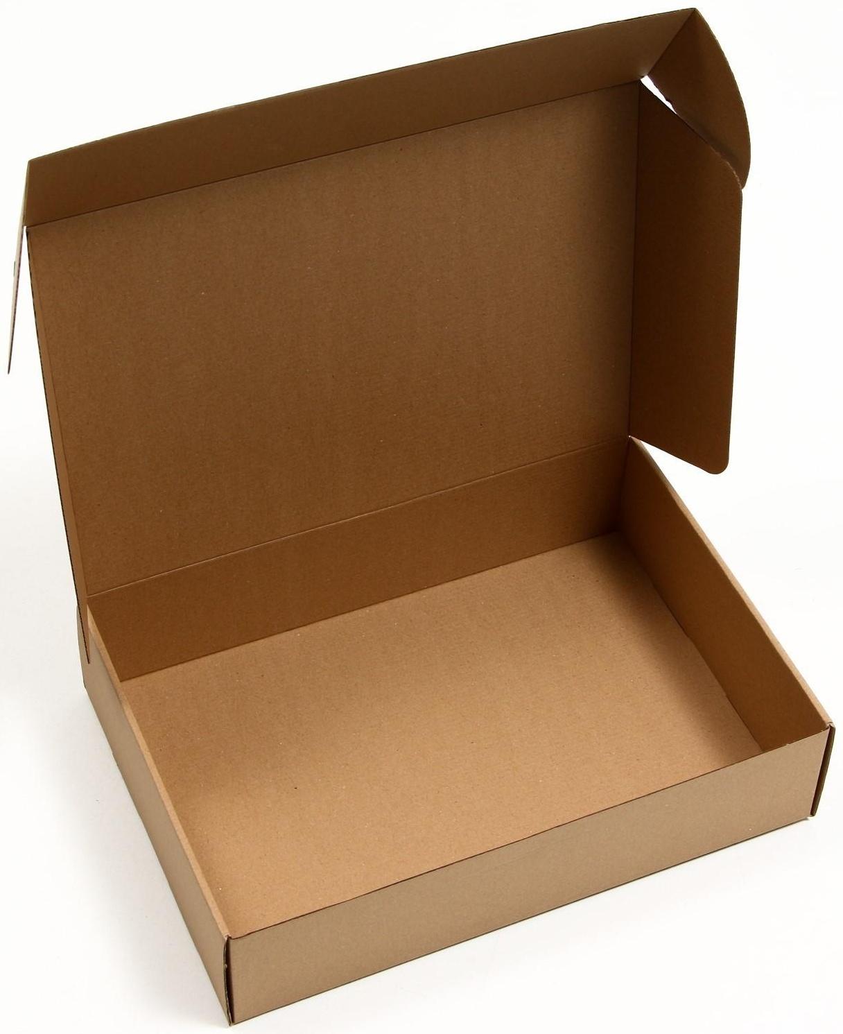 Коробка самосборная, бурая, 36,5 х 25,5 х 9 см
