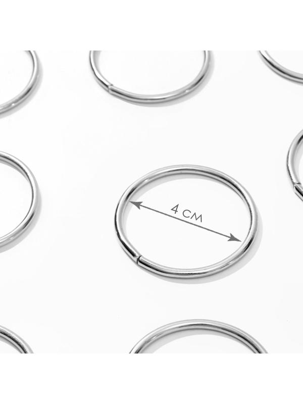 Кольцо для сумок, d = 40 мм, толщина - 3 мм, цвет никель