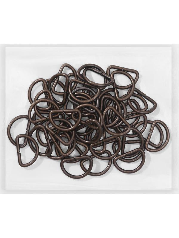 Полукольцо для сумок, d = 15 мм, толщина - 2 мм, цвет антик