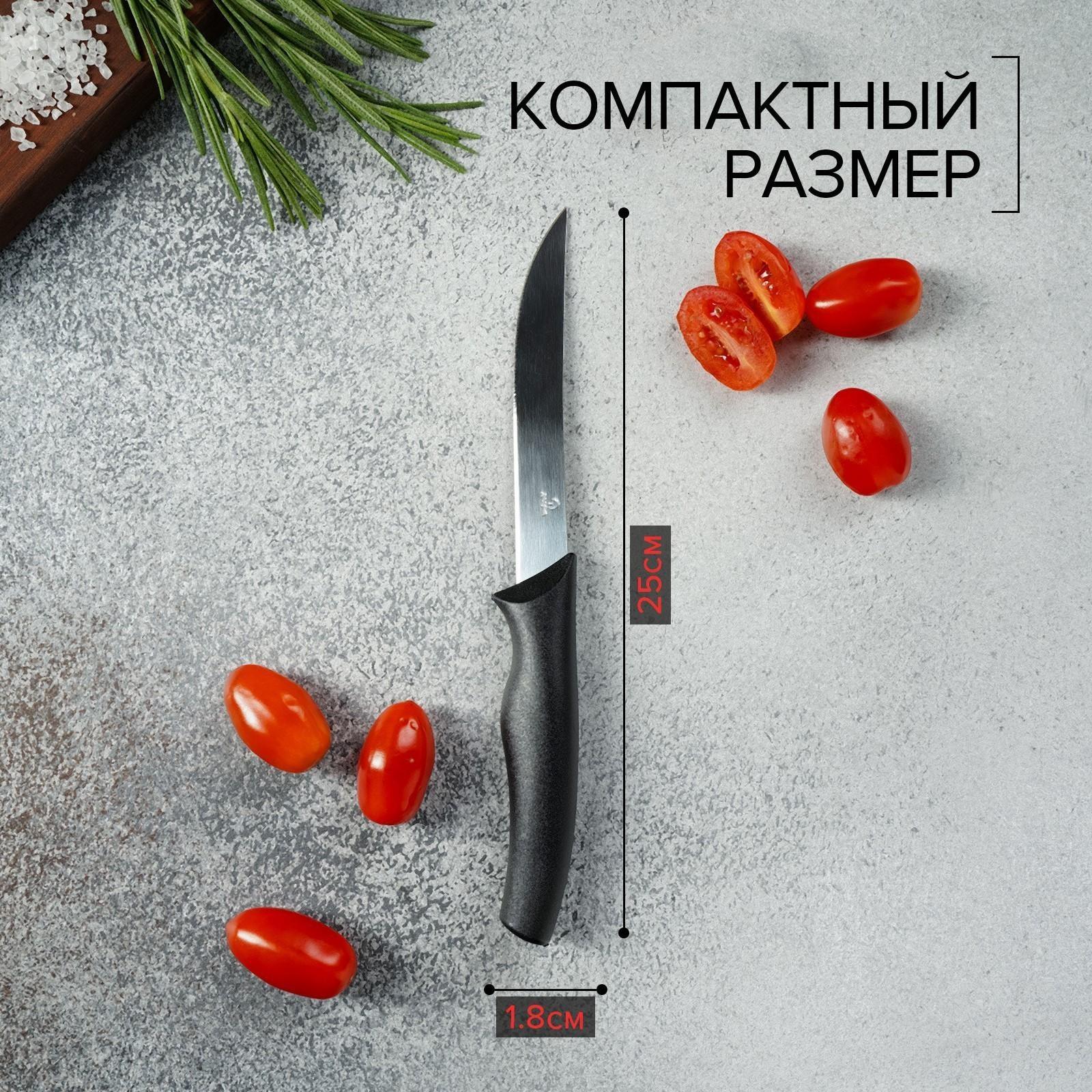 Нож Доляна «Грайм» универсальный, лезвие 11,5 см, цвет чёрный