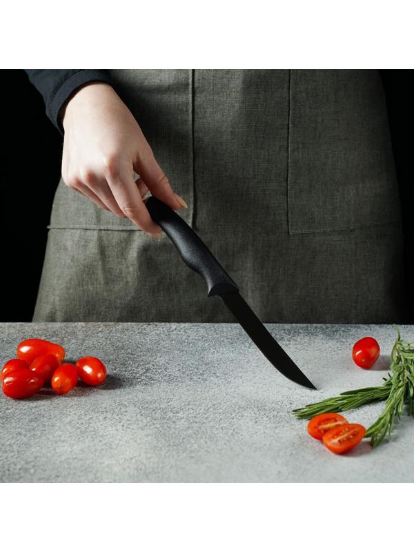 Нож Доляна «Грайм» универсальный, лезвие 11,5 см, цвет чёрный