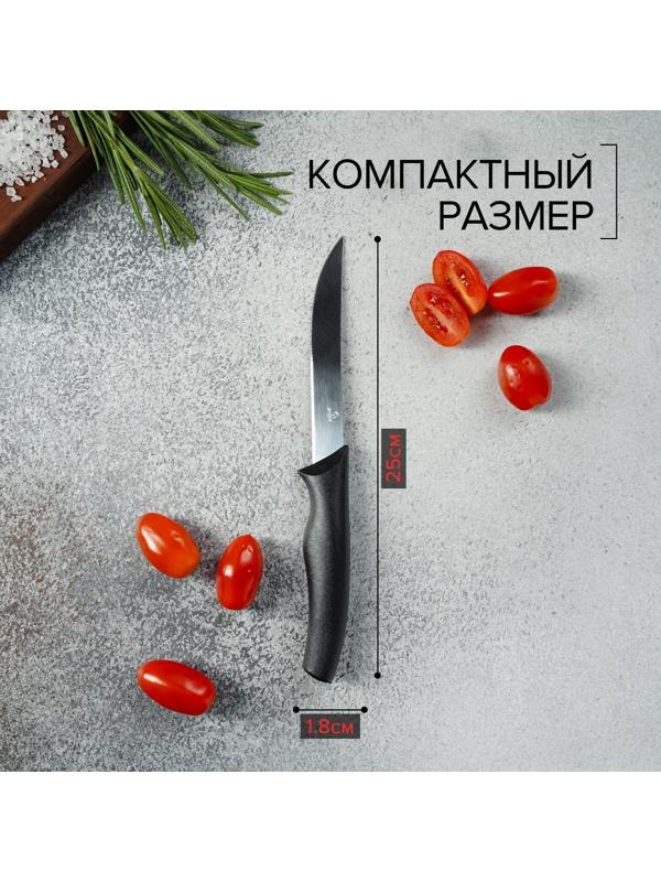 Нож Доляна «Грайм» универсальный, лезвие 11,5 см, цвет чёрный