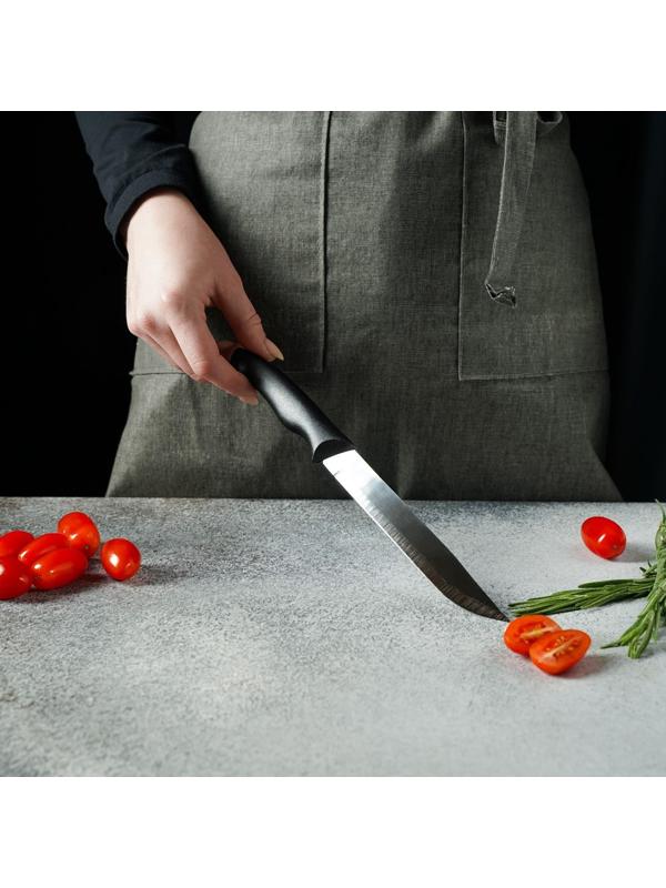 Нож Доляна «Грайм» универсальный, лезвие 15 см, цвет чёрный