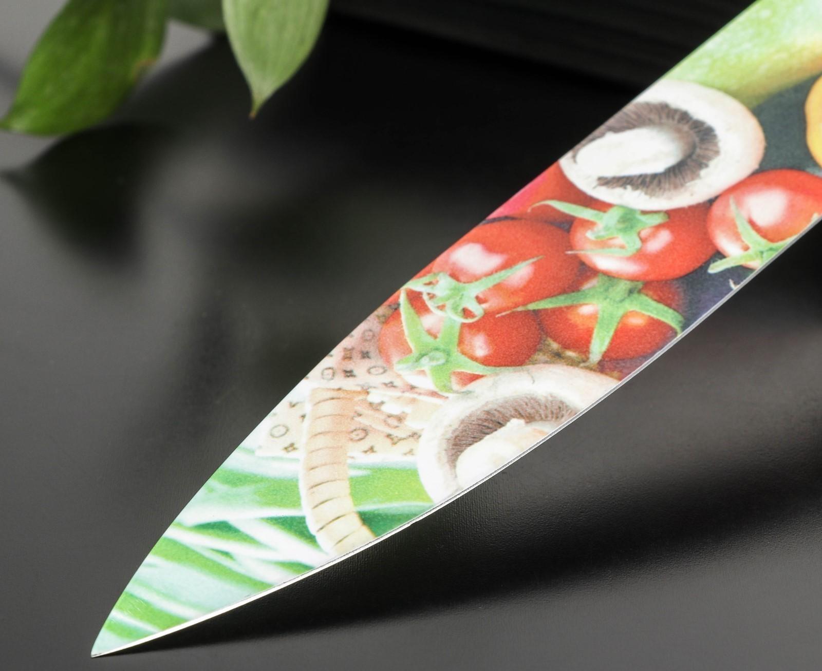 Нож с антиналипающим покрытием Доляна «Урожай» шеф, лезвие 20 см