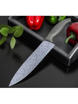 Нож с антиналипающим покрытием Доляна «Гранит», шеф, лезвие 20 см