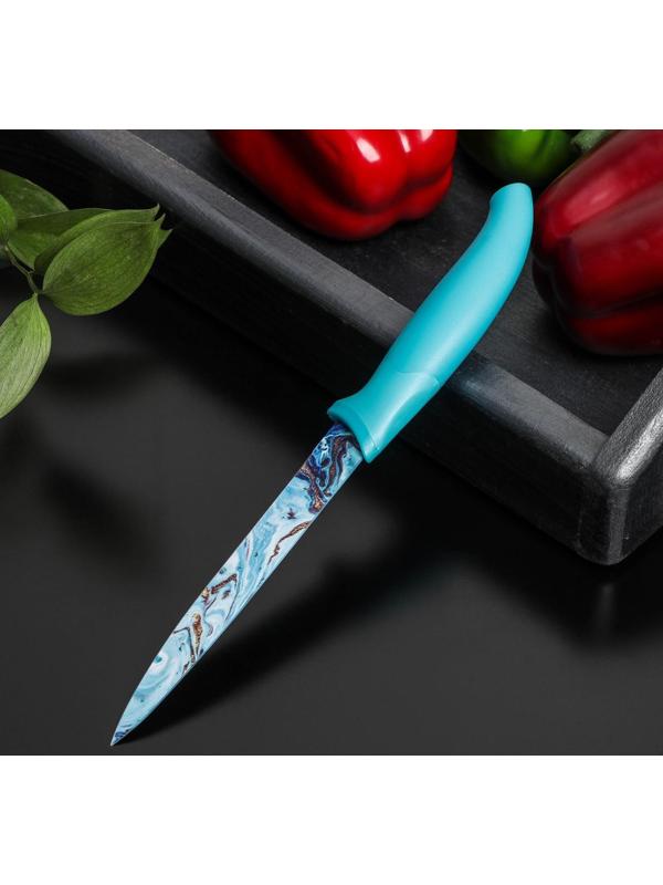 Нож с антиналипающим покрытием Доляна «Эпоксид», универсальный, лезвие 12,5 см