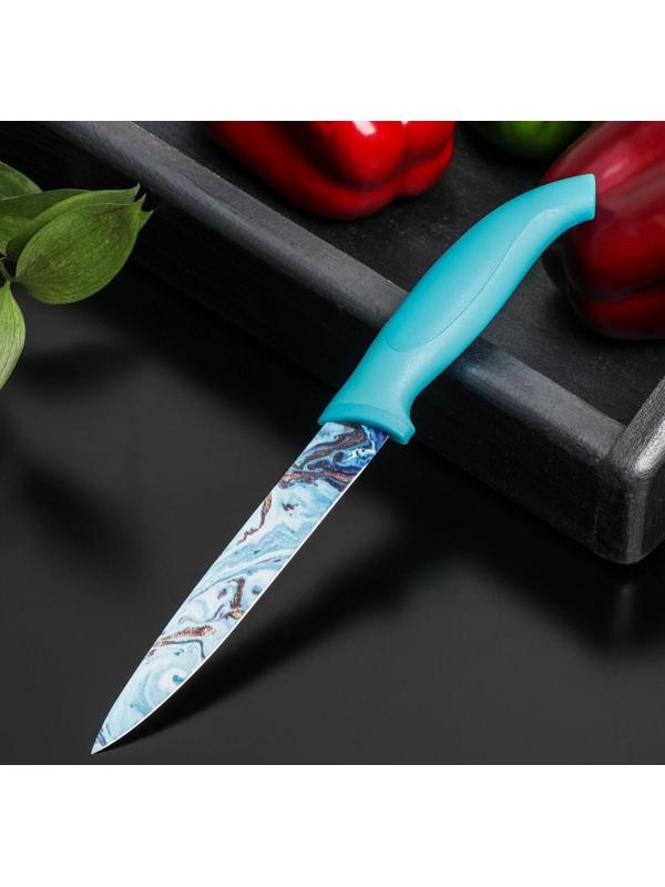 Нож с антиналипающим покрытием Доляна «Эпоксид», универсальный, лезвие 12,5 см