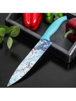 Нож с антиналипающим покрытием Доляна «Эпоксид», шеф, лезвие 20 см