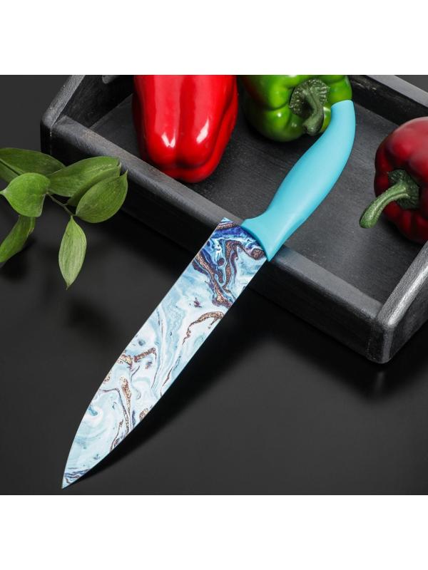 Нож с антиналипающим покрытием Доляна «Эпоксид», шеф, лезвие 20 см