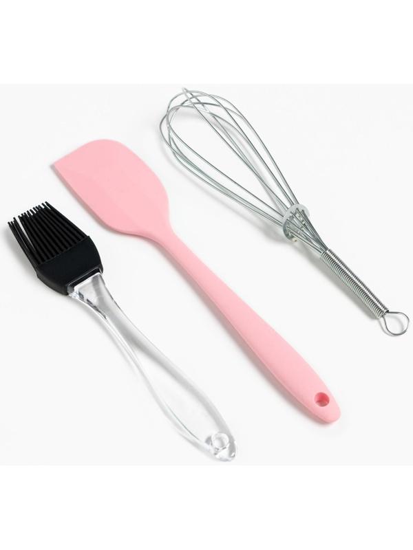 Набор подарочный Готовим от сердца: полотенце, варежка-прихватка, кисть, лопатка, венчик