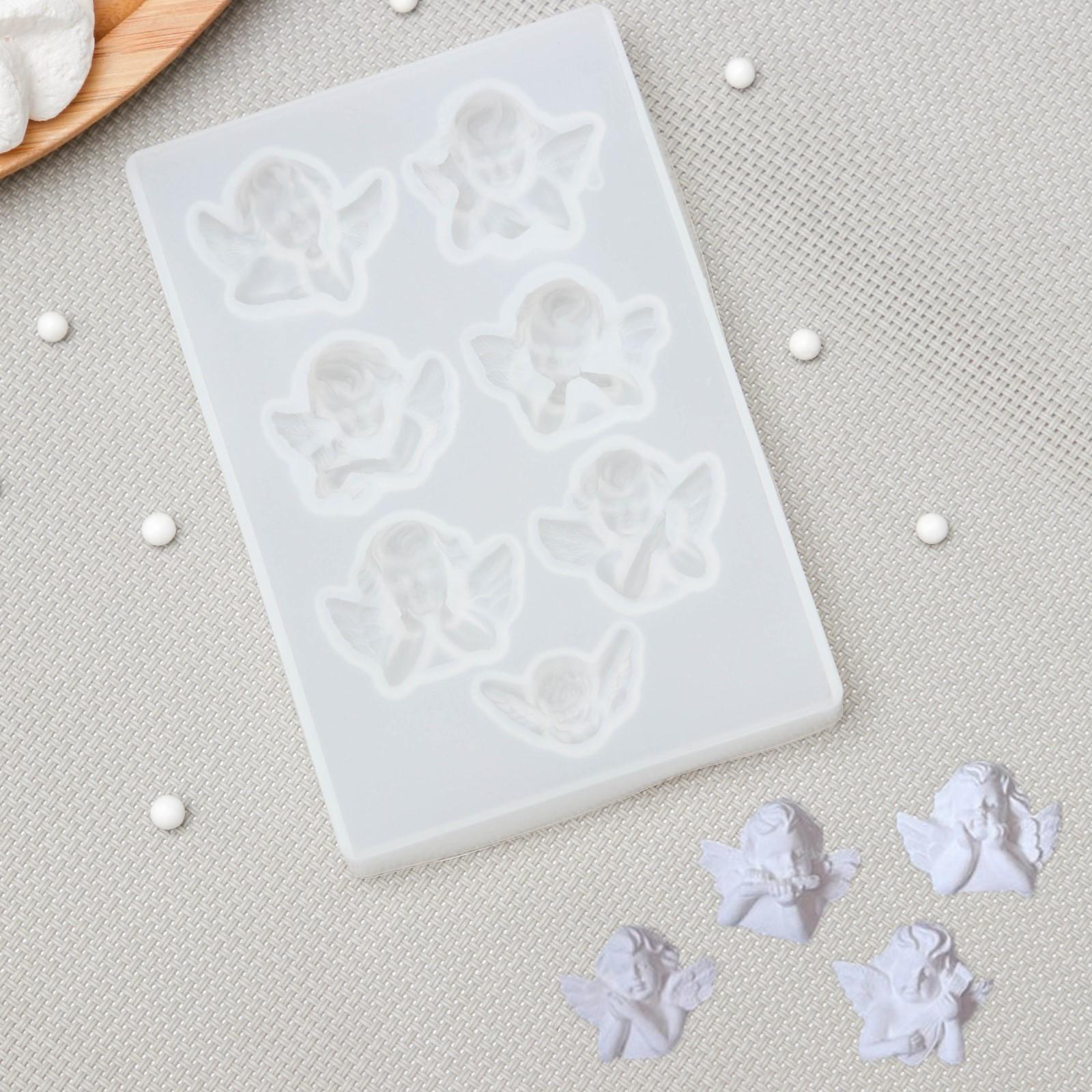 Молд «Ангелочки», 12,5×8,5×1,5 см, ячейка 3×3,5 см