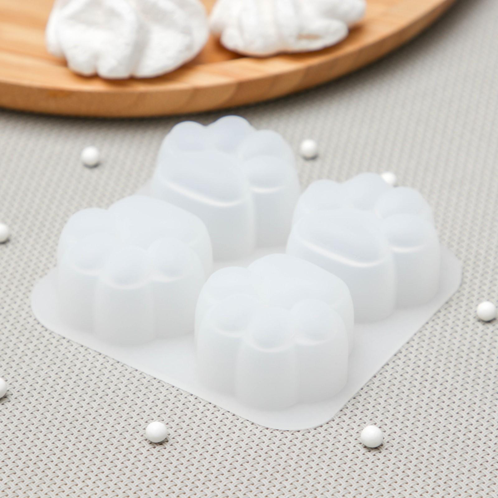 Молд «Лапки», 9,5×9×2,5 см, ячейка 4×4 см