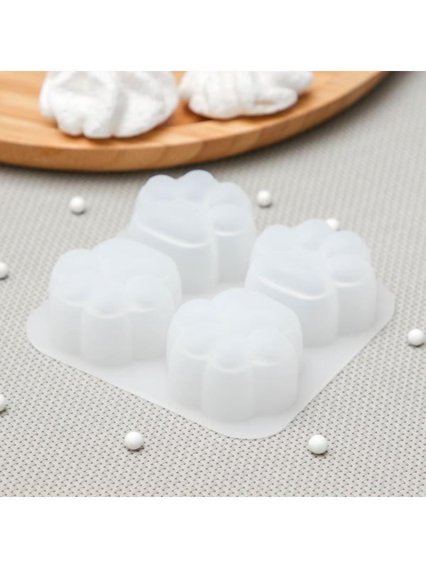 Молд «Лапки», 9,5×9×2,5 см, ячейка 4×4 см