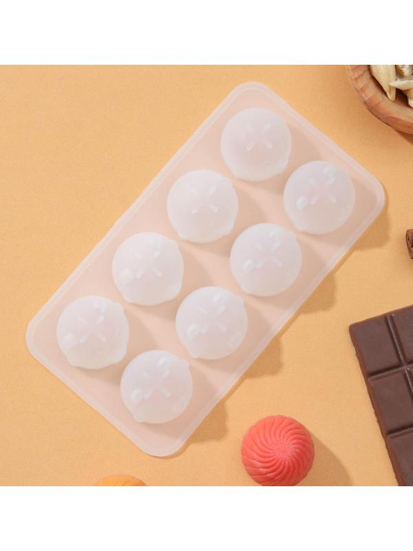 Форма для льда и кондитерских украшений «Котики», 8 ячеек, 15,5×8,5×2 см, силикон, 2,2×1,5 см, цвет прозрачный