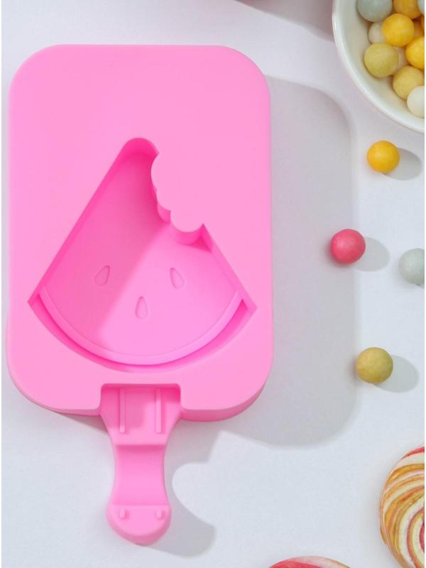 Форма для мороженого «Арбузная долька», 14×7,5×2,5 см, цвет розовый