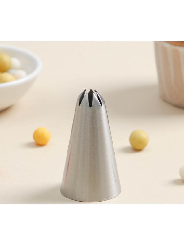 Насадка кондитерская «Закрытая звезда», d=3 см, выход 0,3 см, нержавеющая сталь