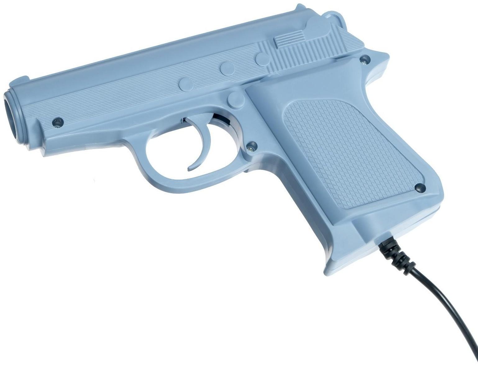 Игровая приставка LuazON Game-1 (NY), 8 бит, 2 джойстика и пистолет, 22 игры, серая