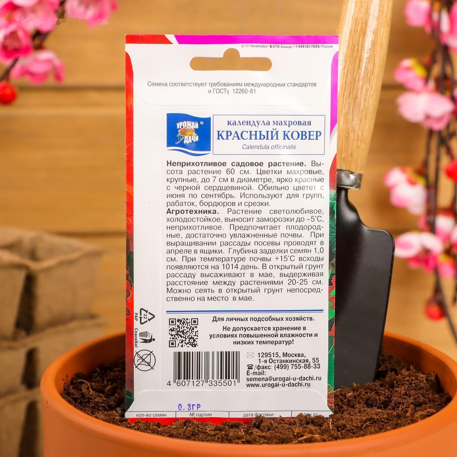 Семена цветов Календула махровая 