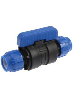 Кран шаровой ПНД Valfex, d=20 х 20 мм, цанга/цанга, разборный