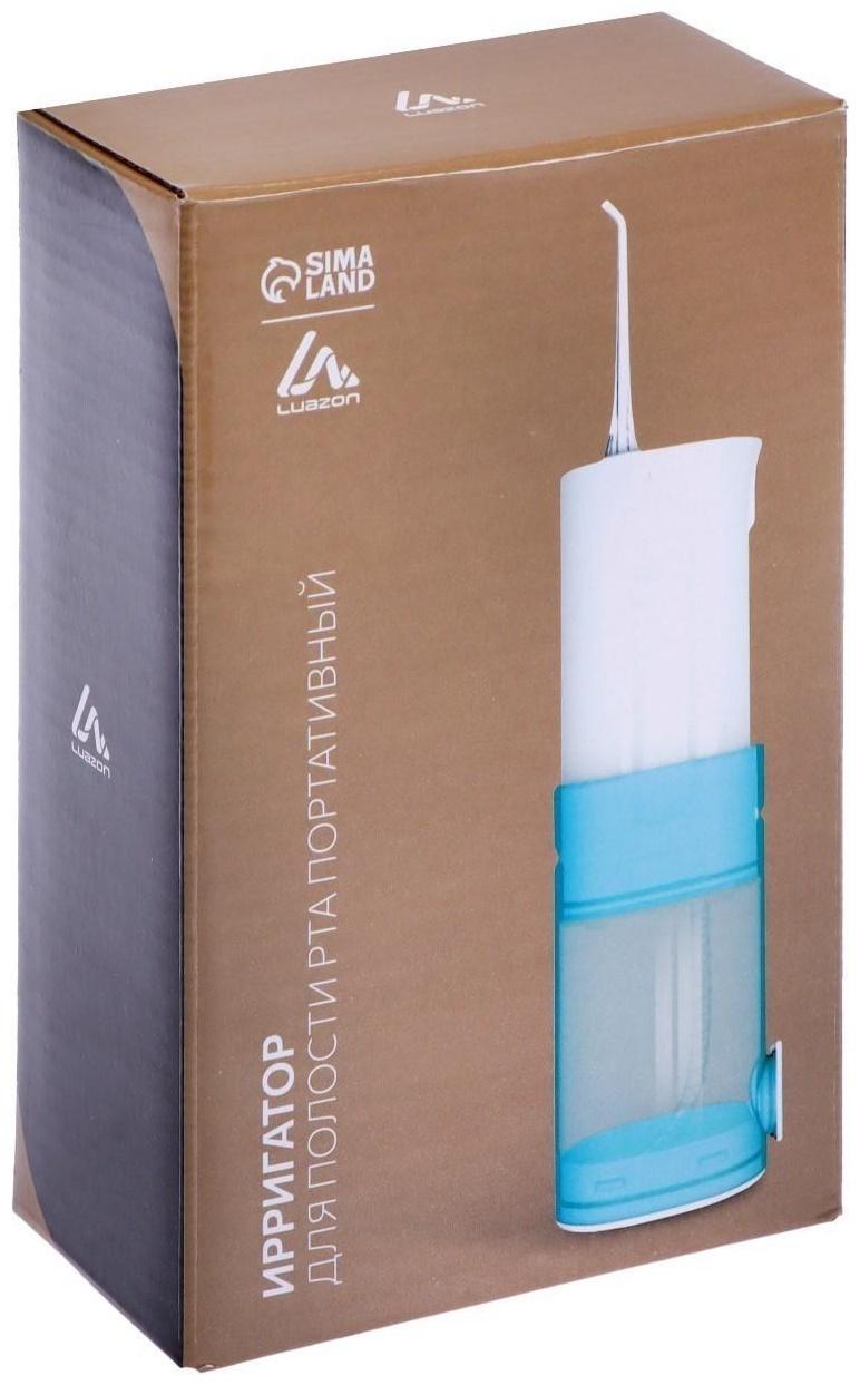 Ирригатор для полости рта Luazon LIR-01, портативный, 175 мл, 3 режима, 2 насадки, от USB
